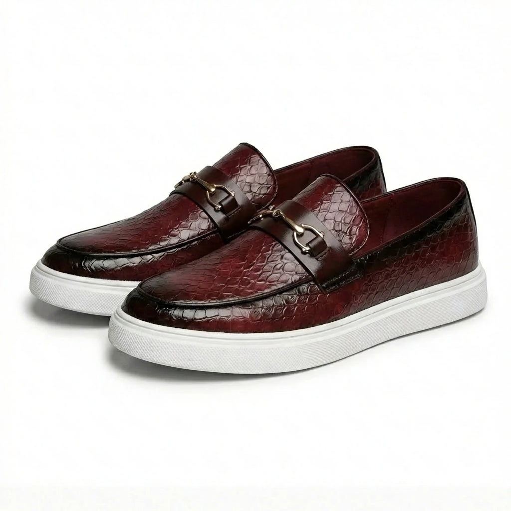 Obsidian Men's Textured Slip On Loafers | Flats
