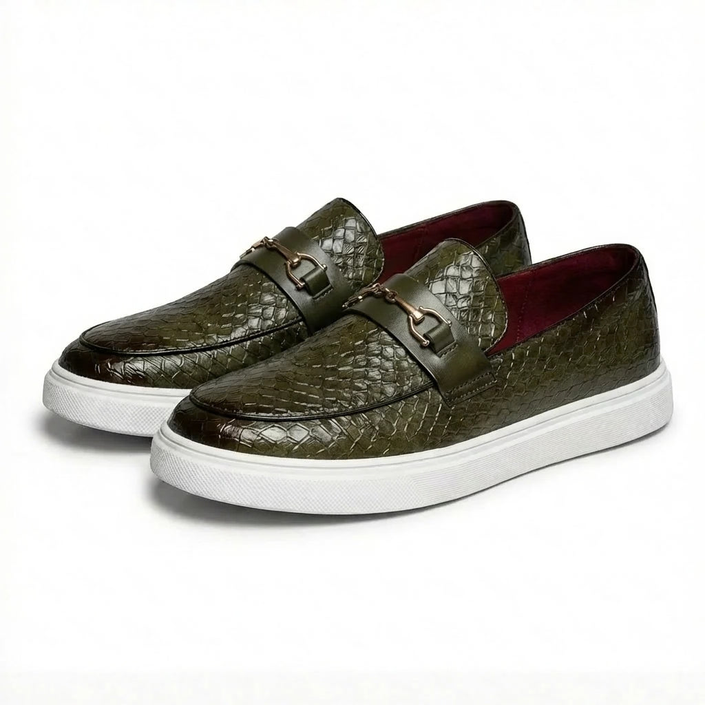 Obsidian Men's Textured Slip On Loafers | Flats