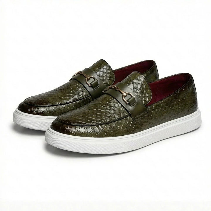 Obsidian Men's Textured Slip On Loafers | Flats