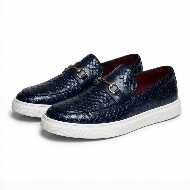 Obsidian Men's Textured Slip On Loafers | Flats