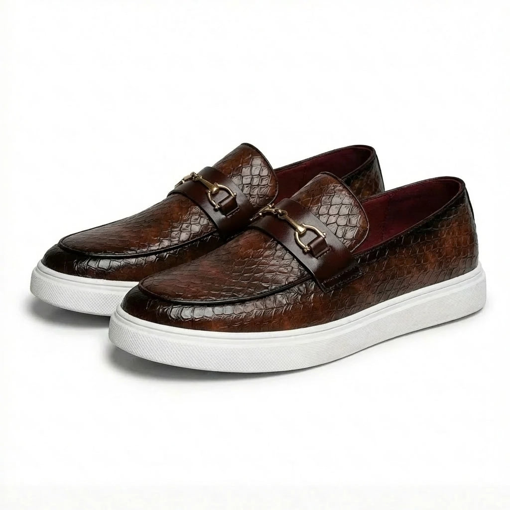 Obsidian Men's Textured Slip On Loafers | Flats