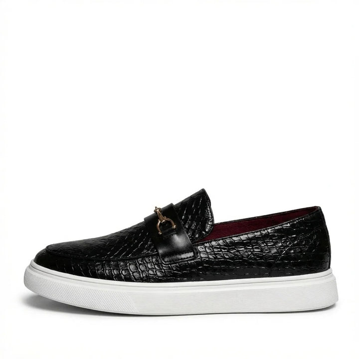 Obsidian Men's Textured Slip On Loafers | Flats