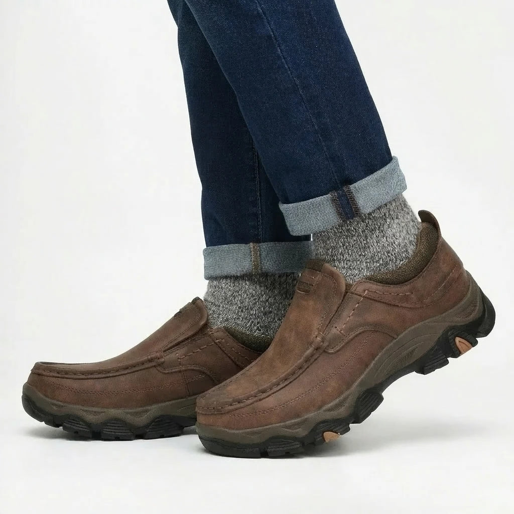 Virello Men's Moc Toe Slip On Shoes | Work