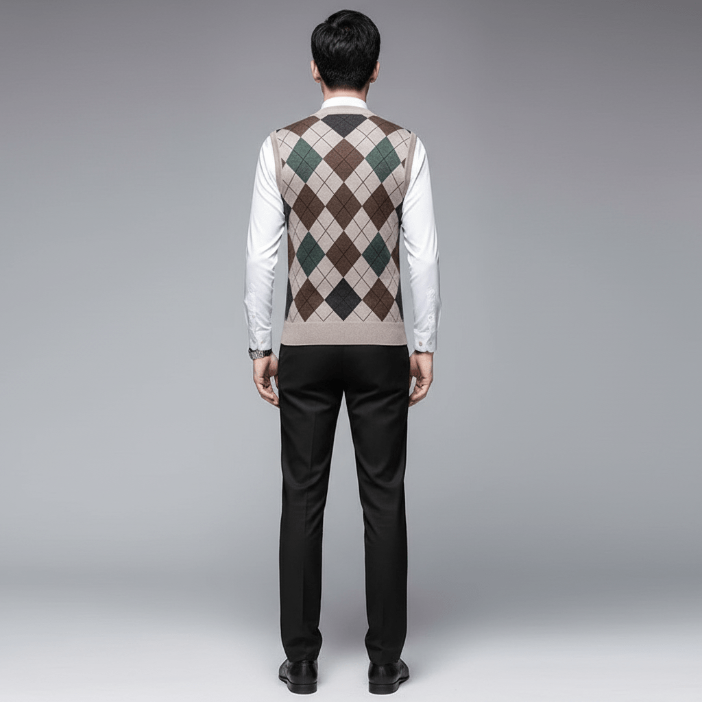 Aaron Men’s Wool Argyle Sweater Vest | Winter