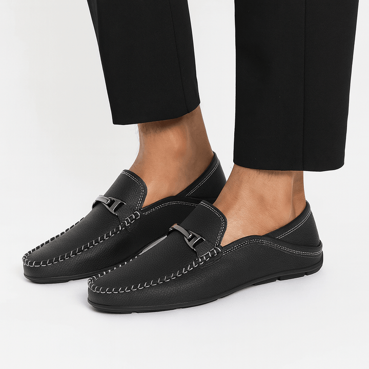 Alviero Genuine Leather Loafers
