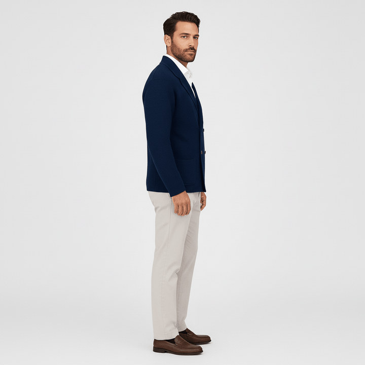 Arcton Men's Double Breasted Knit Cardigan Sweater