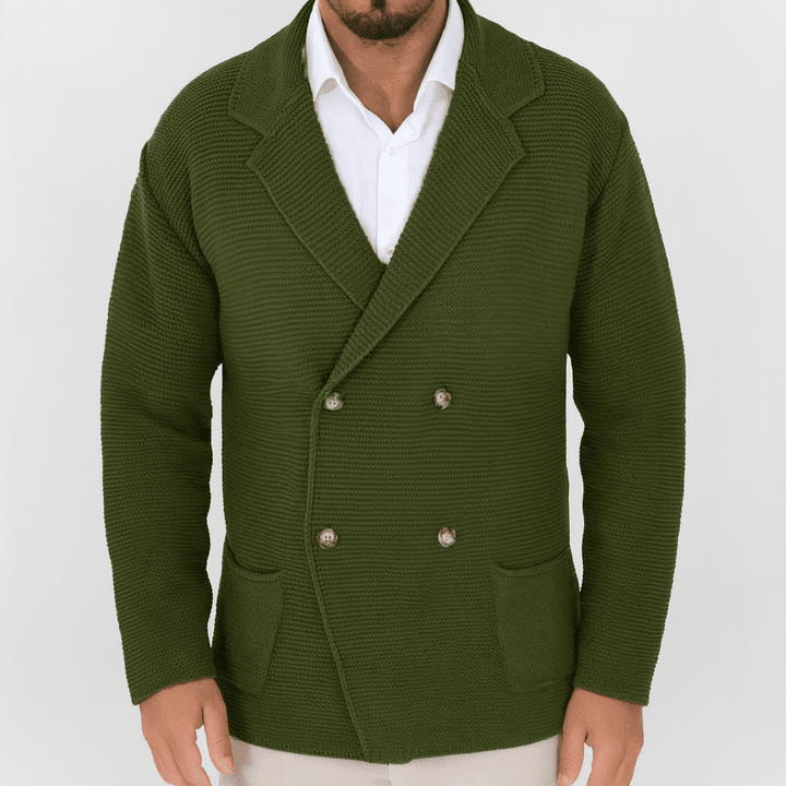 Arcton Men's Double Breasted Knit Cardigan Sweater
