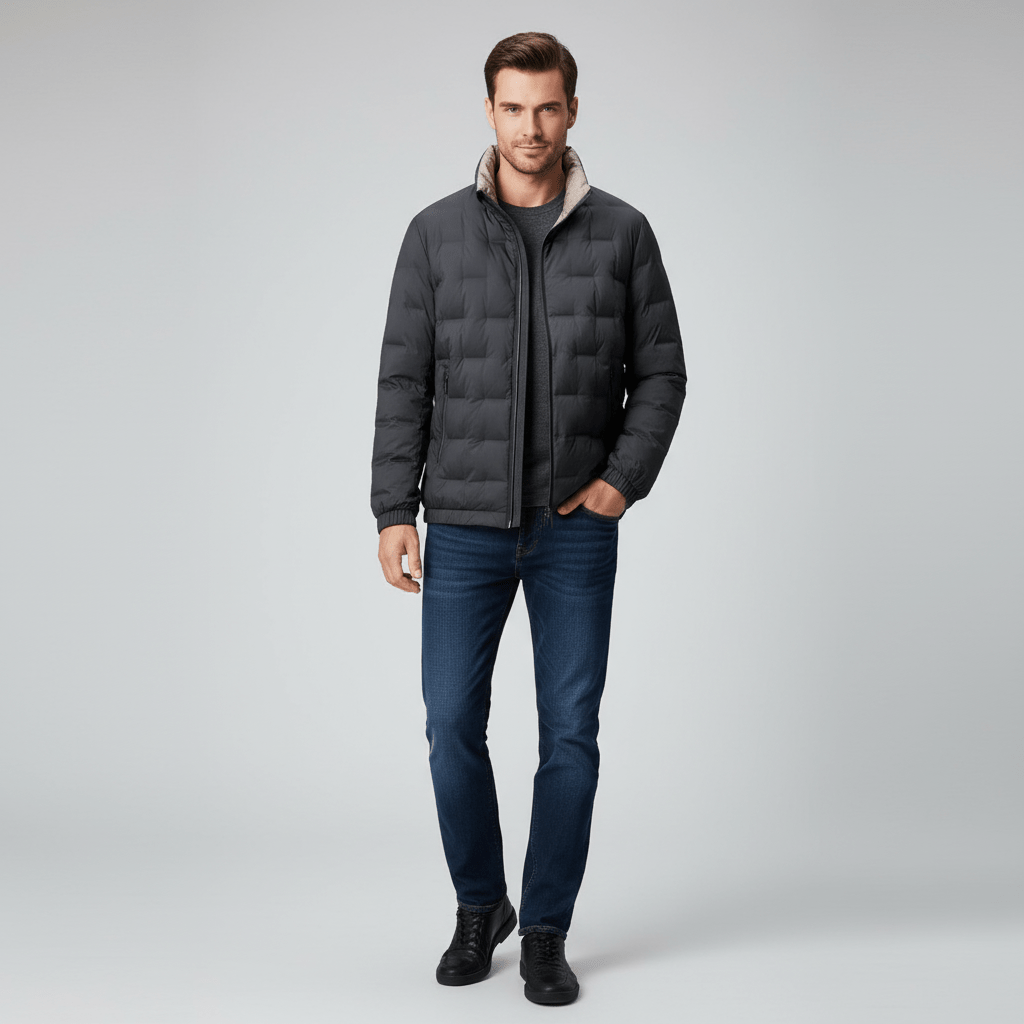 Ashmark Men's Lightweight Winter Down Jacket | Windproof