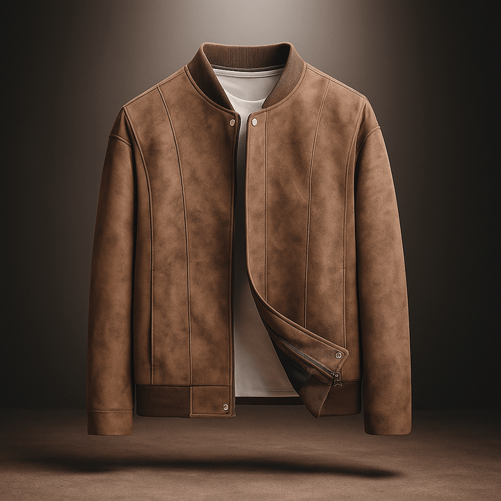 Bravik Urban Suede Bomber Jacket