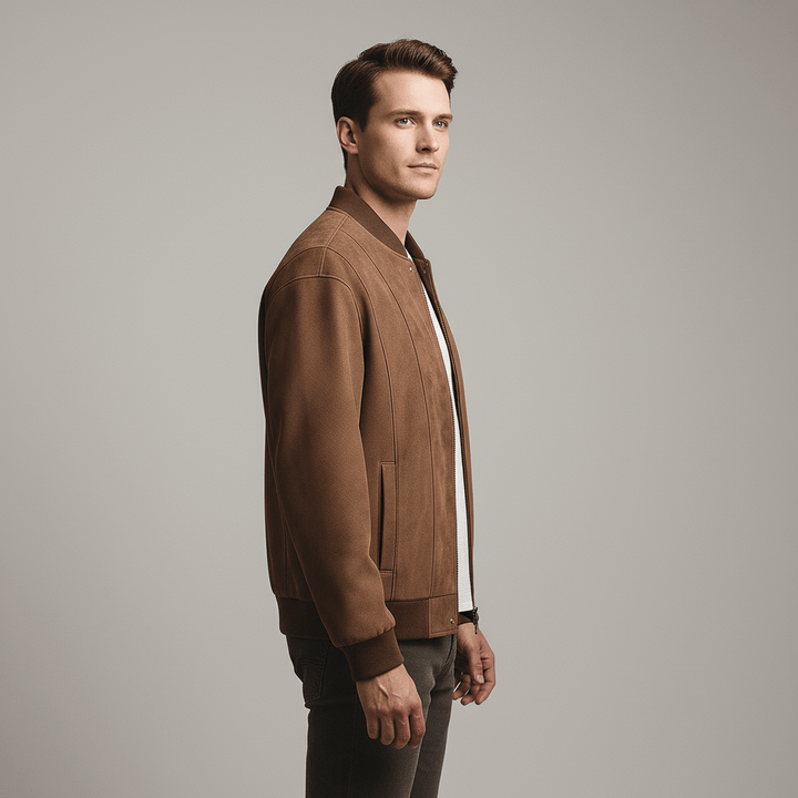 Bravik Urban Suede Bomber Jacket