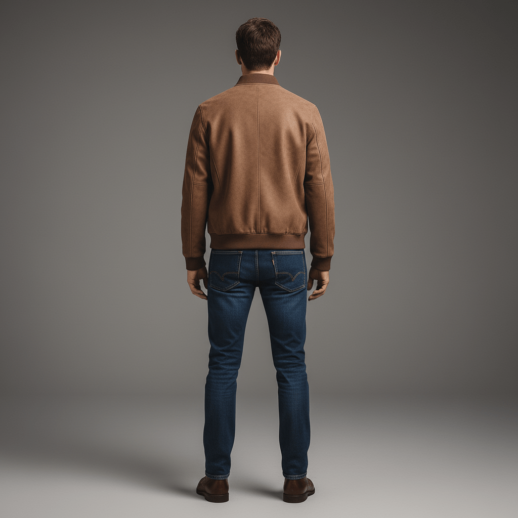 Bravik Urban Suede Bomber Jacket