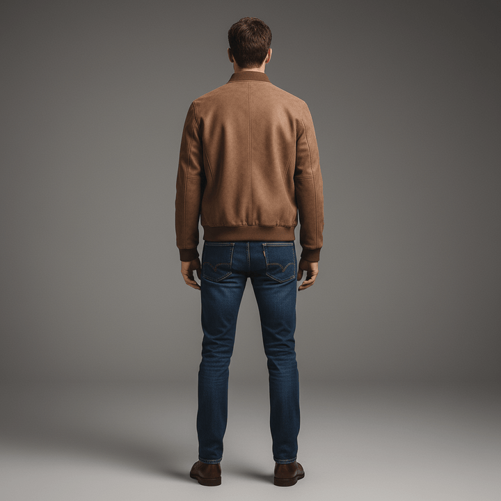Bravik Urban Suede Bomber Jacket