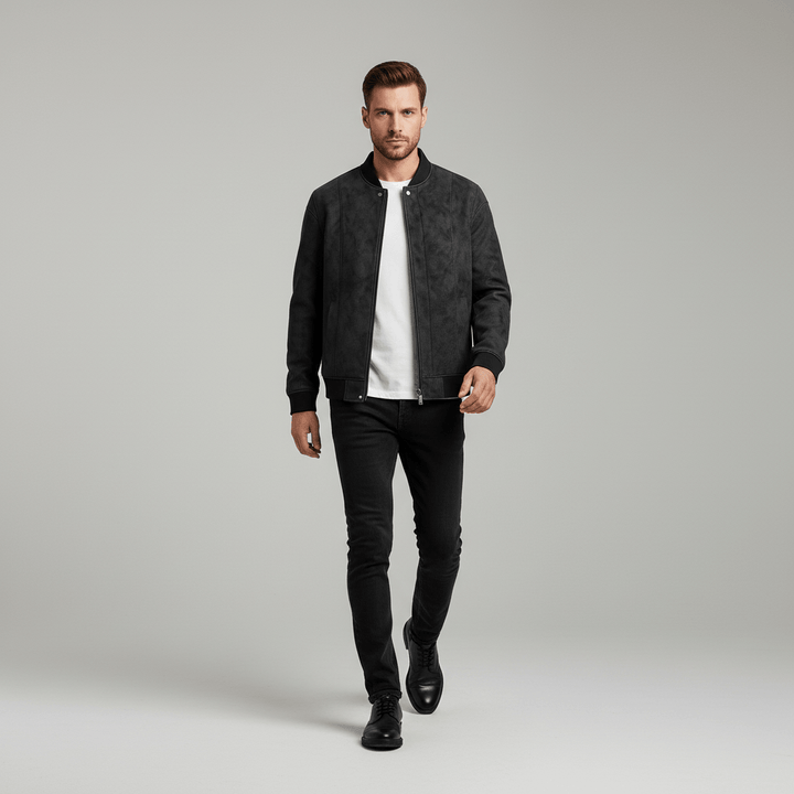 Bravik Urban Suede Bomber Jacket