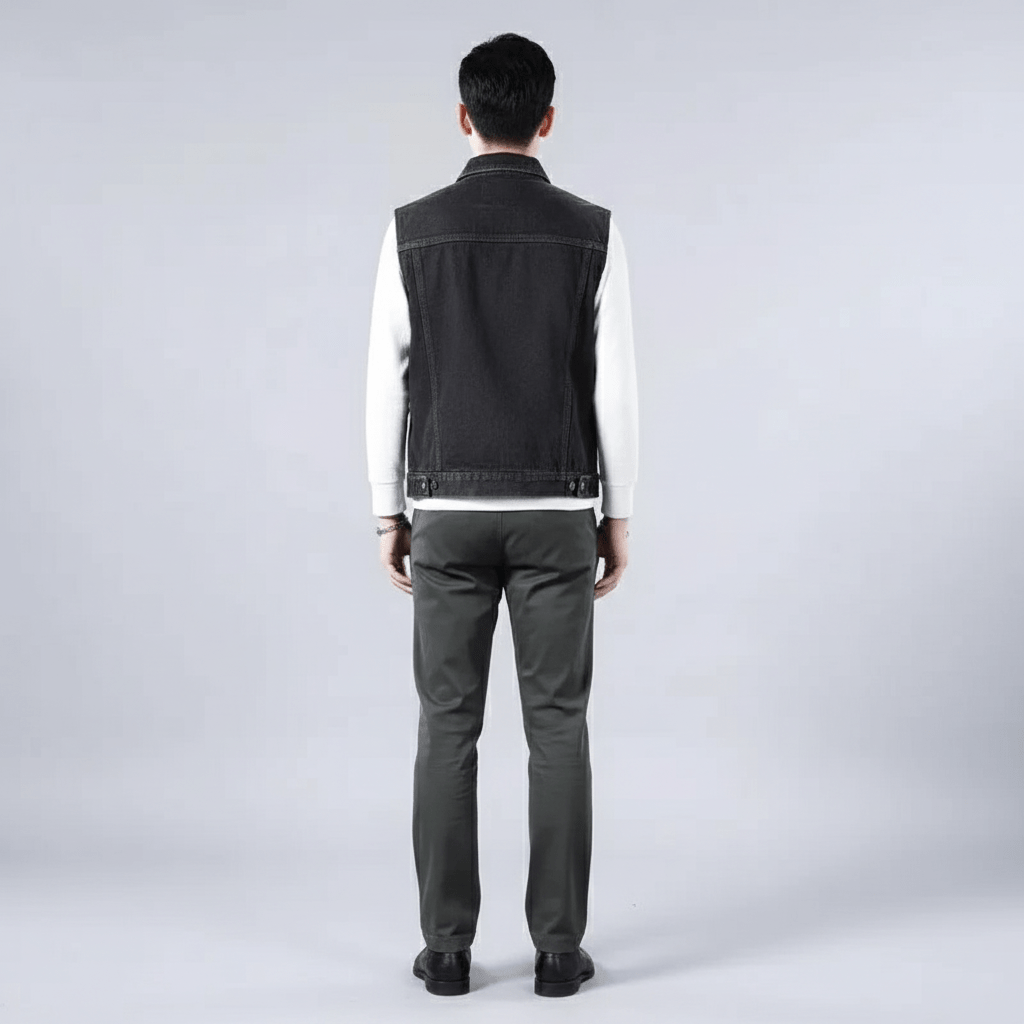 Colemark Men's Sleeveless Denim Vest