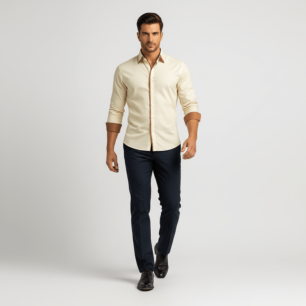 Corven Men’s Smart Casual Button Up Shirt