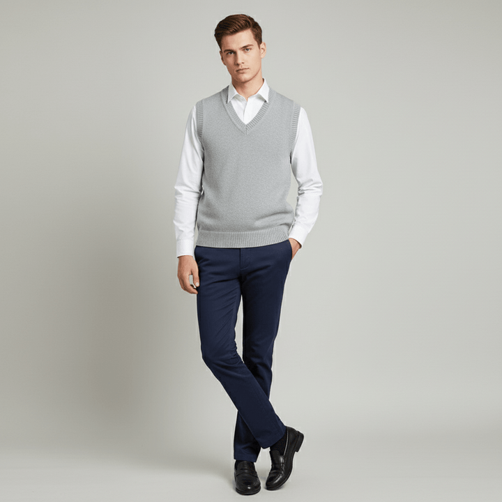 Crofton V-neck Cable Knit Sweater Vest