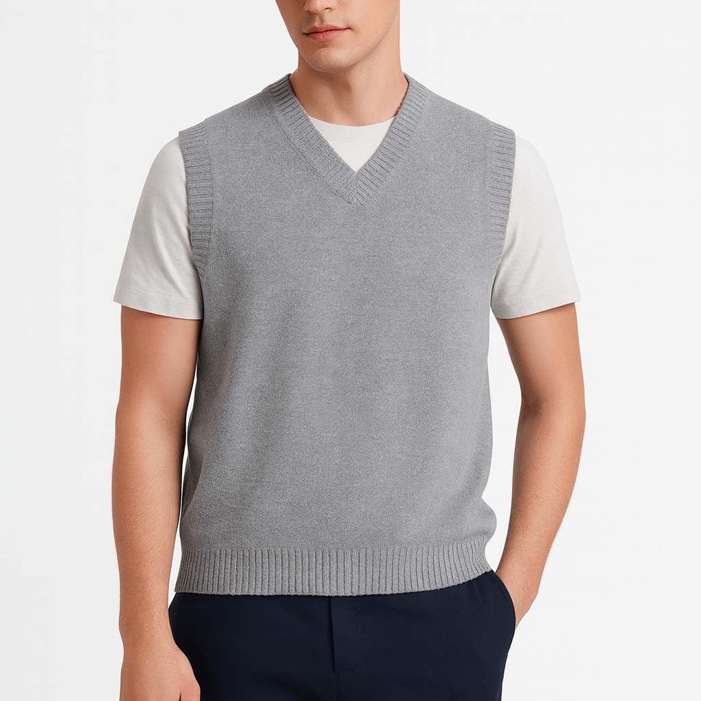 Crofton V-neck Cable Knit Sweater Vest