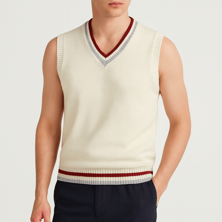 Crofton V-neck Cable Knit Sweater Vest