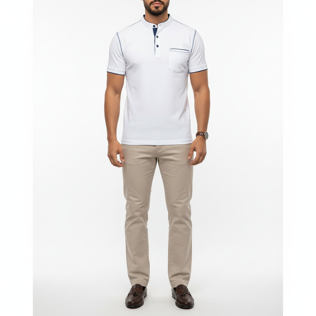 Corvane Men's Short Sleeve Henley Shirt | Casual