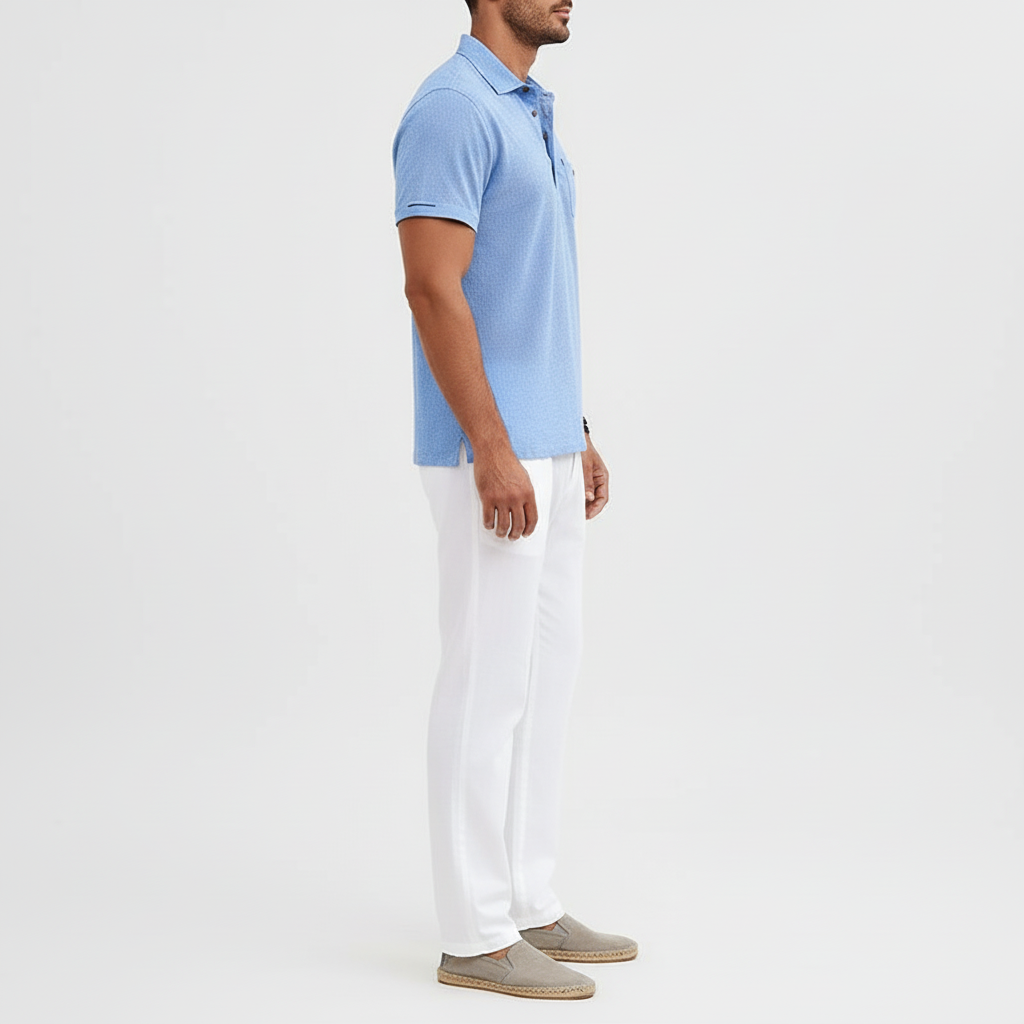 Lioren Men's Lightweight Breathable Polo Shirt | Casual