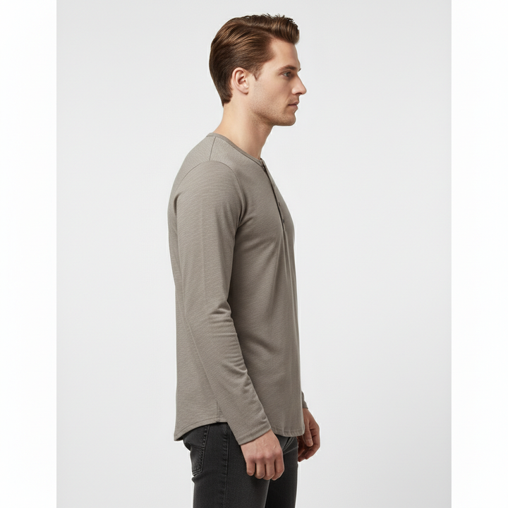 Soren Men's Long Sleeve Henley Shirt | Lightweight