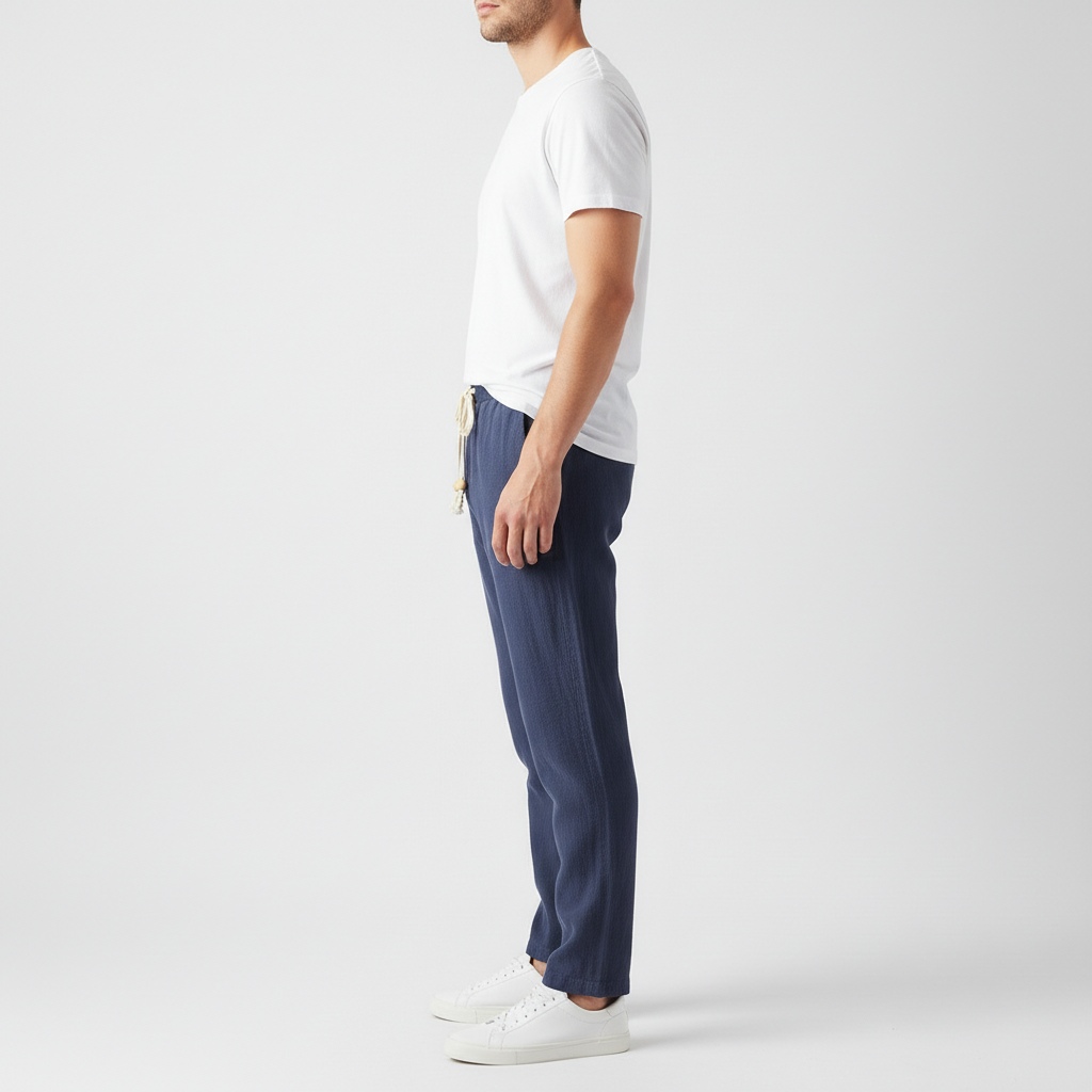 Astrell Men's Comfortable Linen Drawstring Pants | Breathable