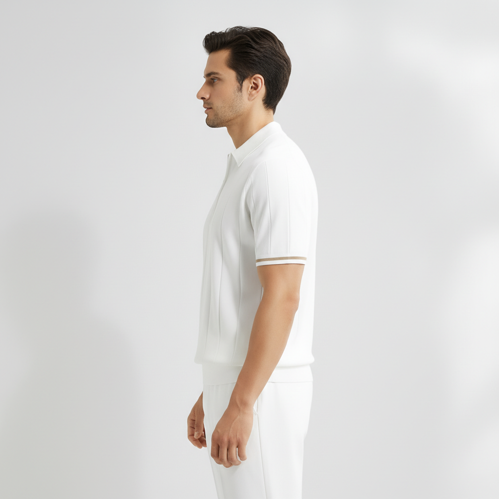 Cavero Men's Zip Up Polo Shirt | Work