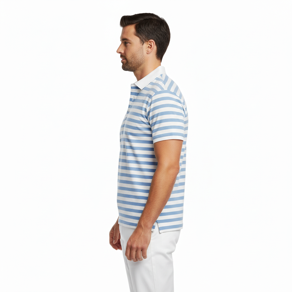 Riviera Men's Striped Short Sleeve Polo Shirt | Casual