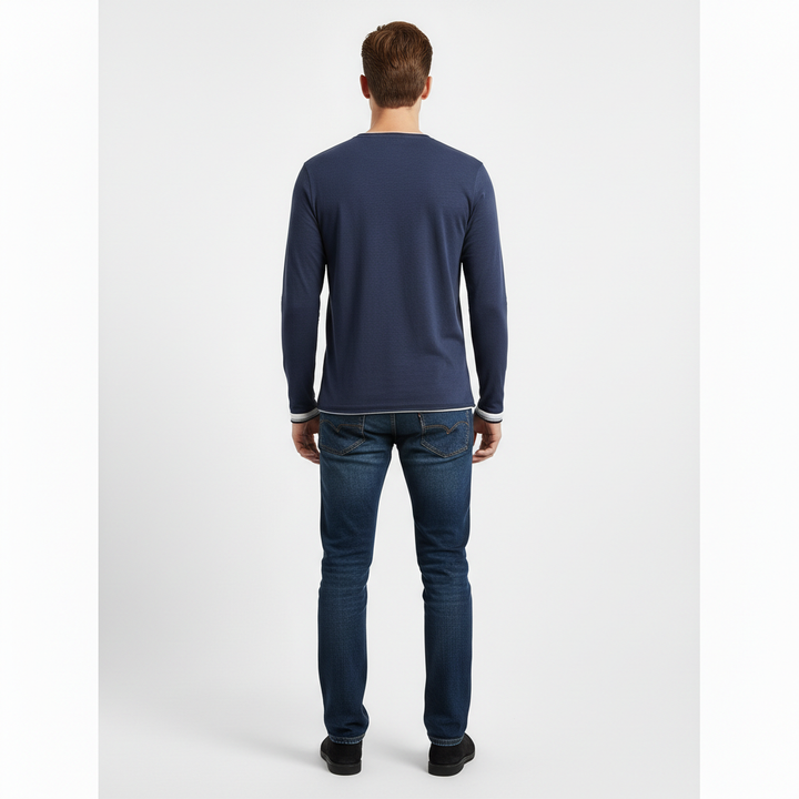 Valenor Men's Long Sleeve V Neck Shirt | Casual