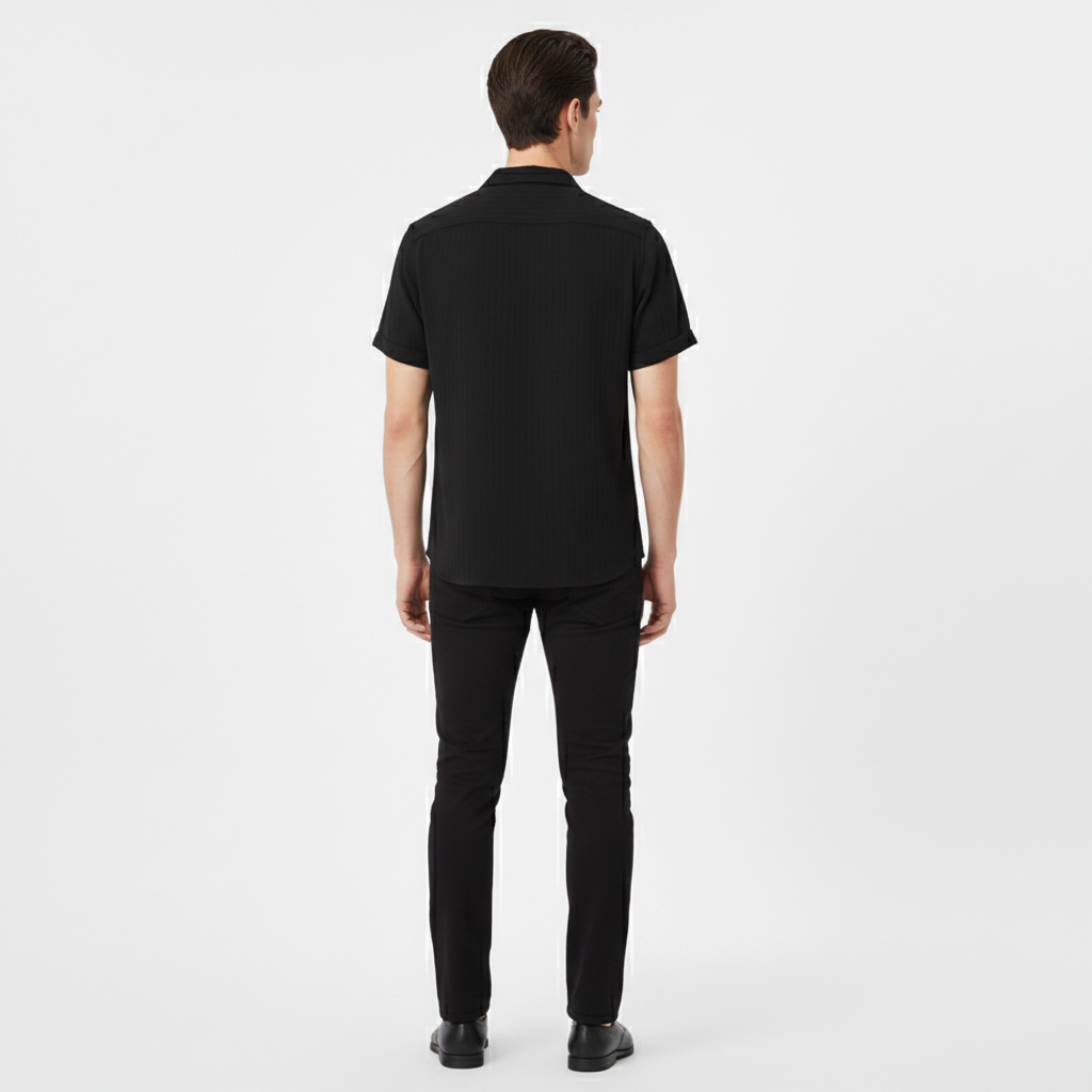 Aurex Men's Short Sleeve Button Down Polo | Lightweight