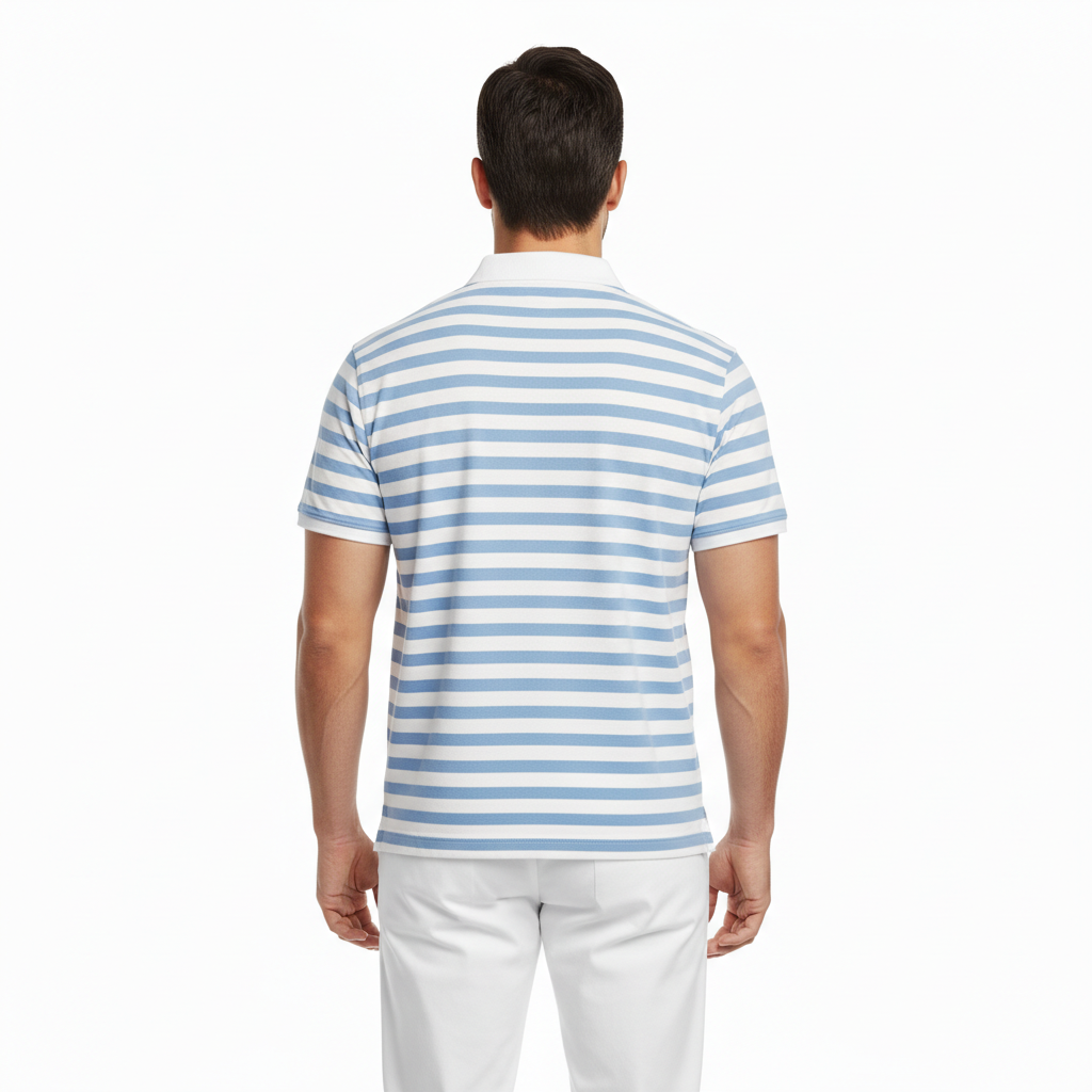 Riviera Men's Striped Short Sleeve Polo Shirt | Casual