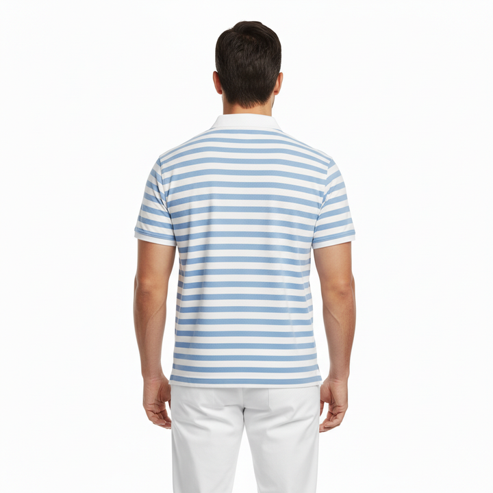 Riviera Men's Striped Short Sleeve Polo Shirt | Casual