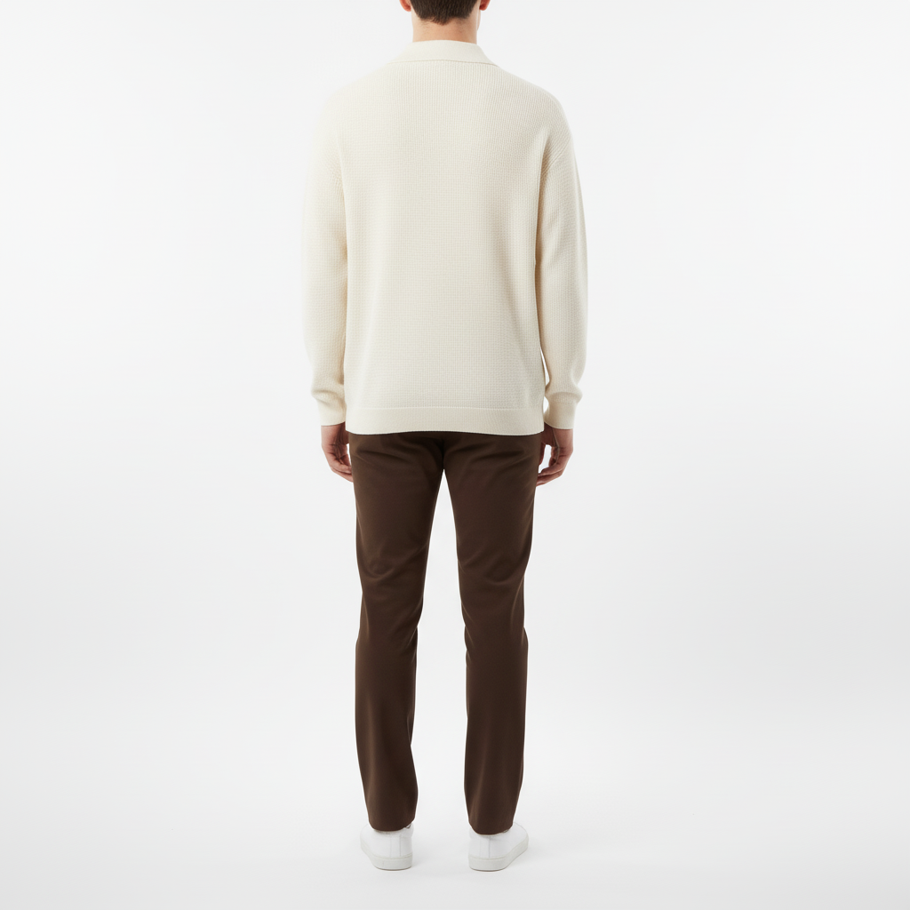Sorvane Men's Long Sleeve Johnny Collar Polo | Casual