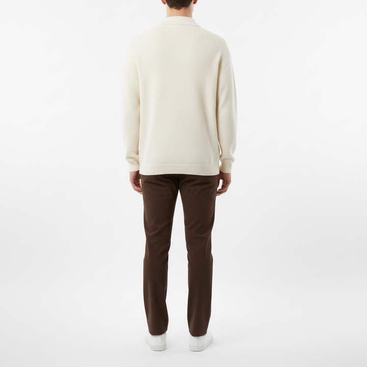 Sorvane Men's Long Sleeve Johnny Collar Polo | Casual