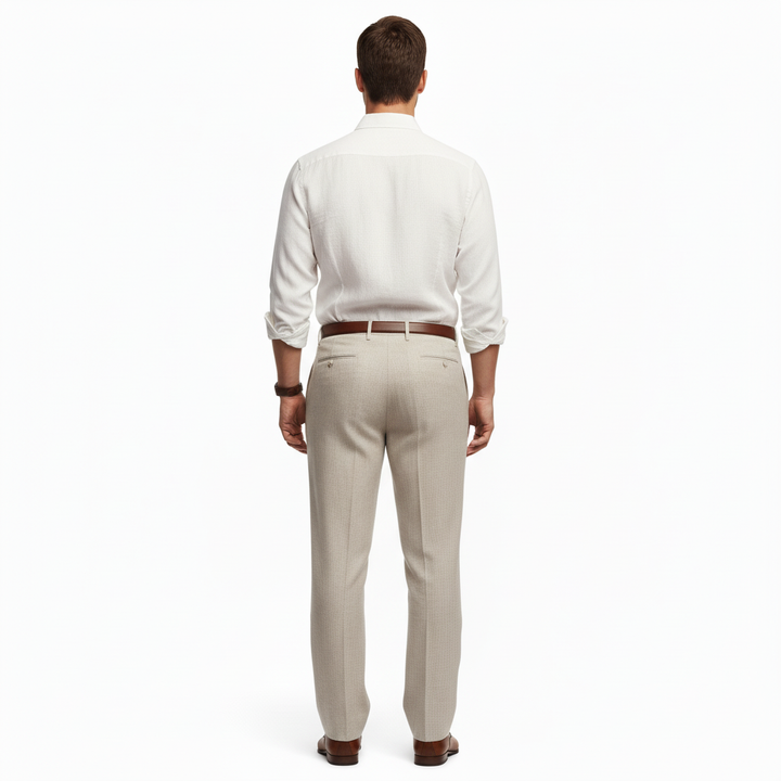 Averin Men's Pleated Linen Trouser Pants | Breatheable
