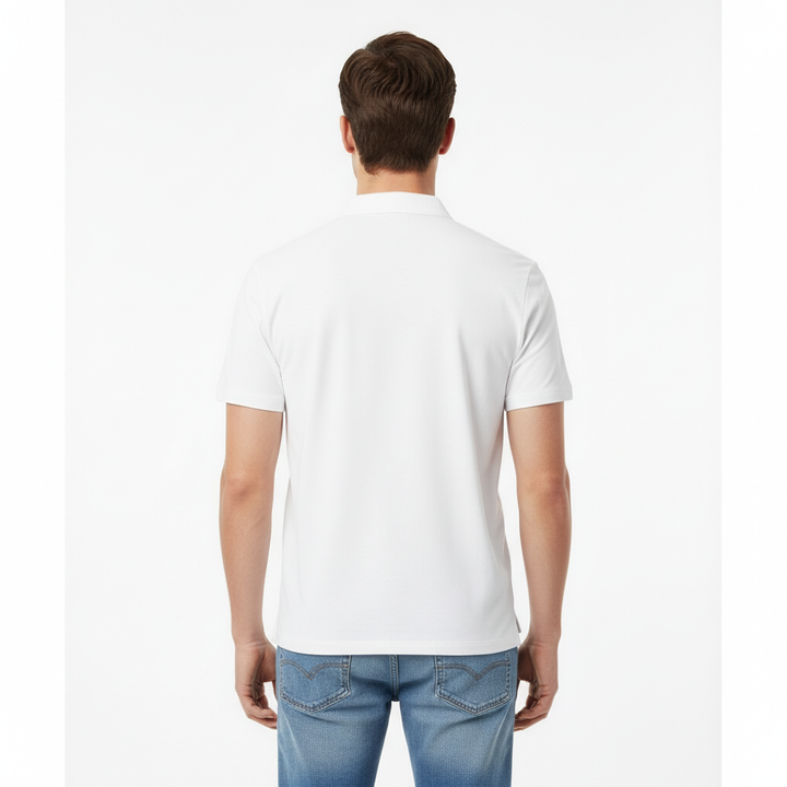 Arvane Men's Short Sleeve Johnny Collar Polo Shirt | Casual