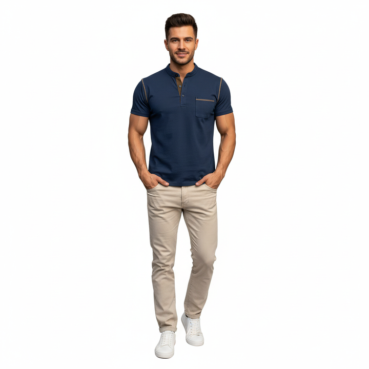 Corvane Men's Short Sleeve Henley Shirt | Casual