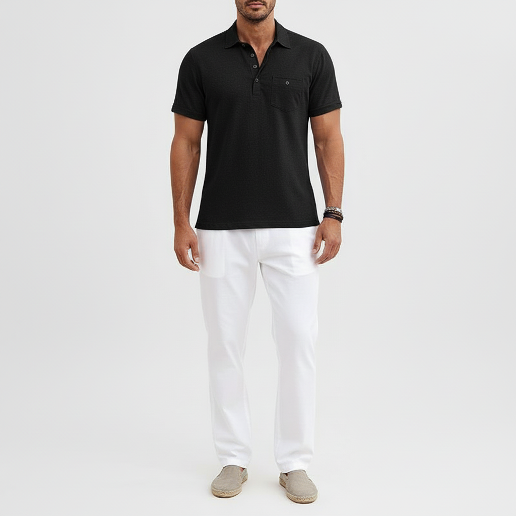 Lioren Men's Lightweight Breathable Polo Shirt | Casual