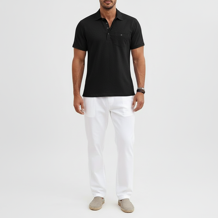 Lioren Men's Lightweight Breathable Polo Shirt | Casual