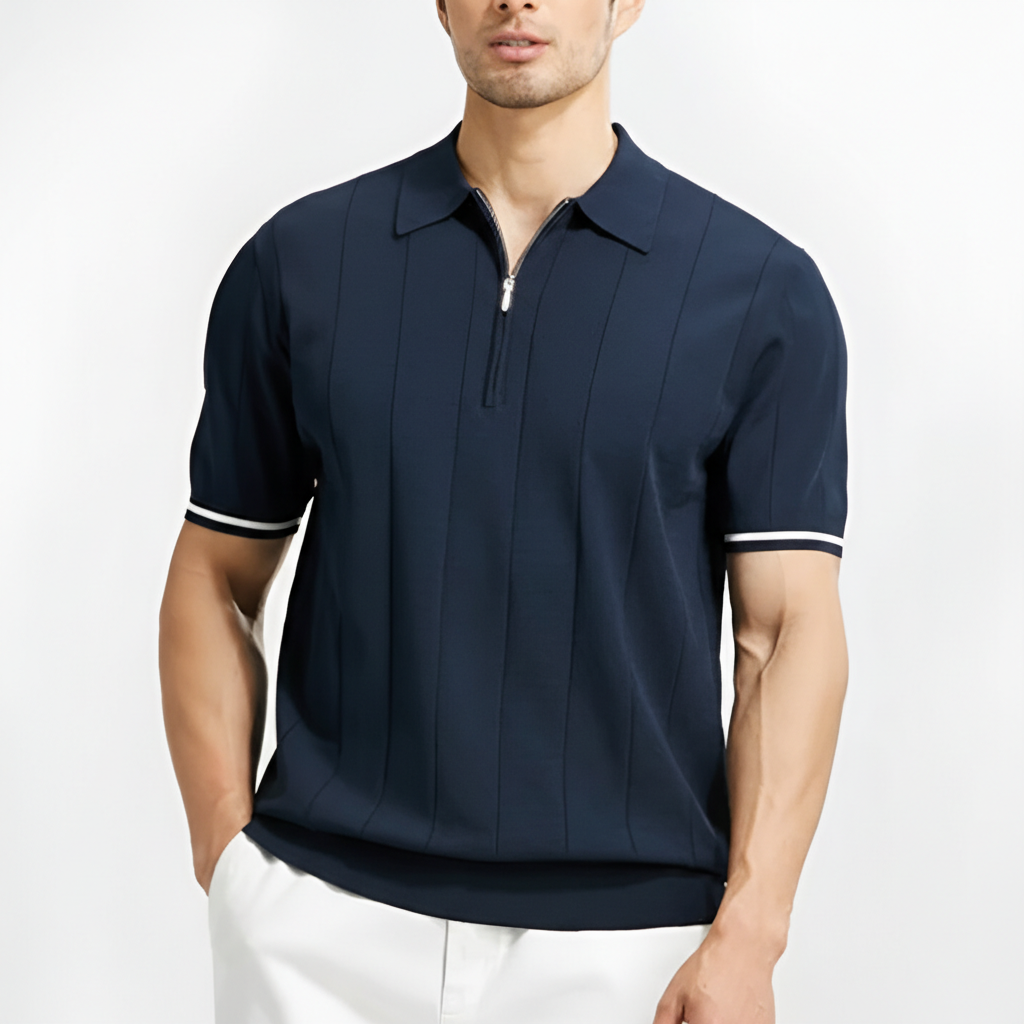 Cavero Men's Zip Up Polo Shirt | Work
