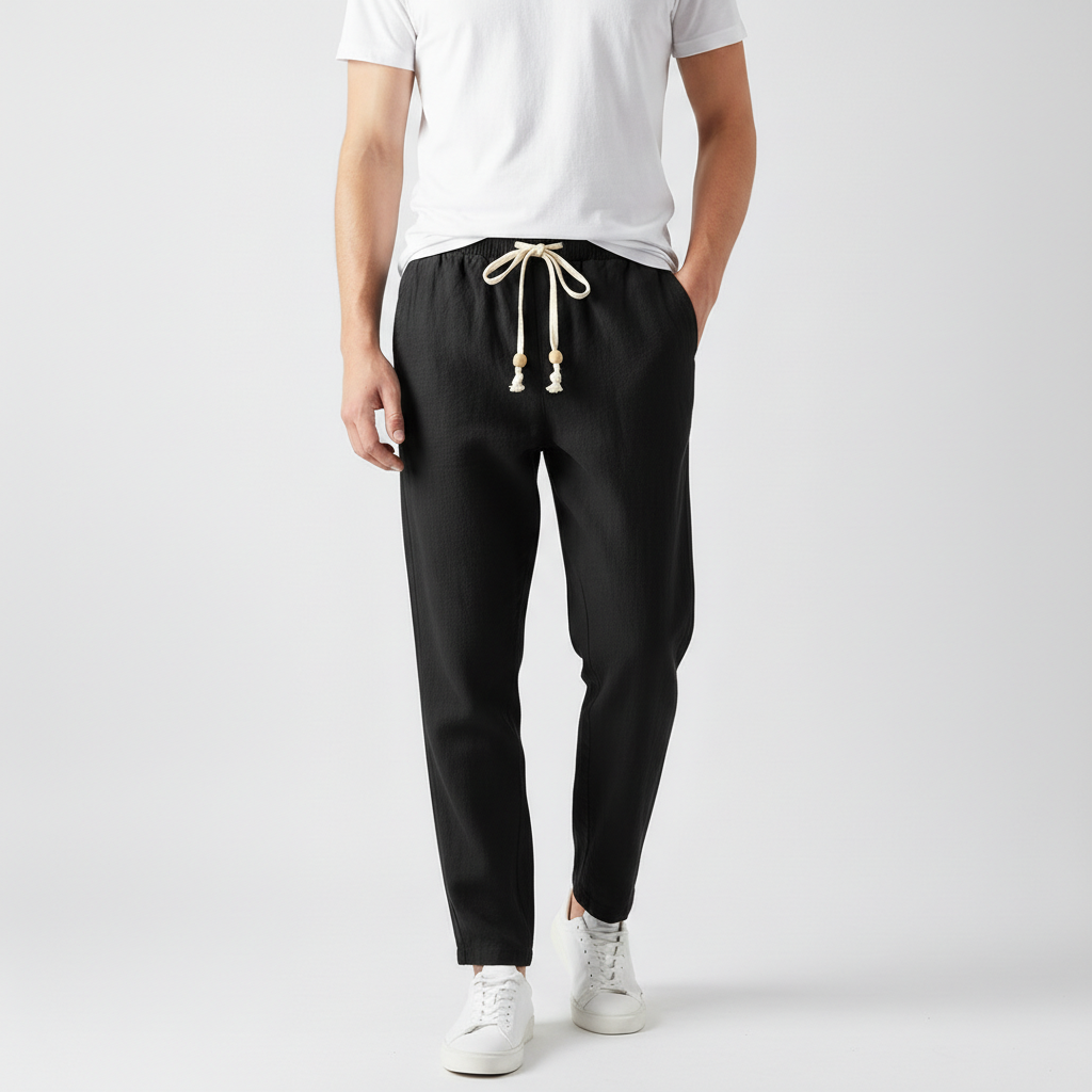 Astrell Men's Comfortable Linen Drawstring Pants | Breathable