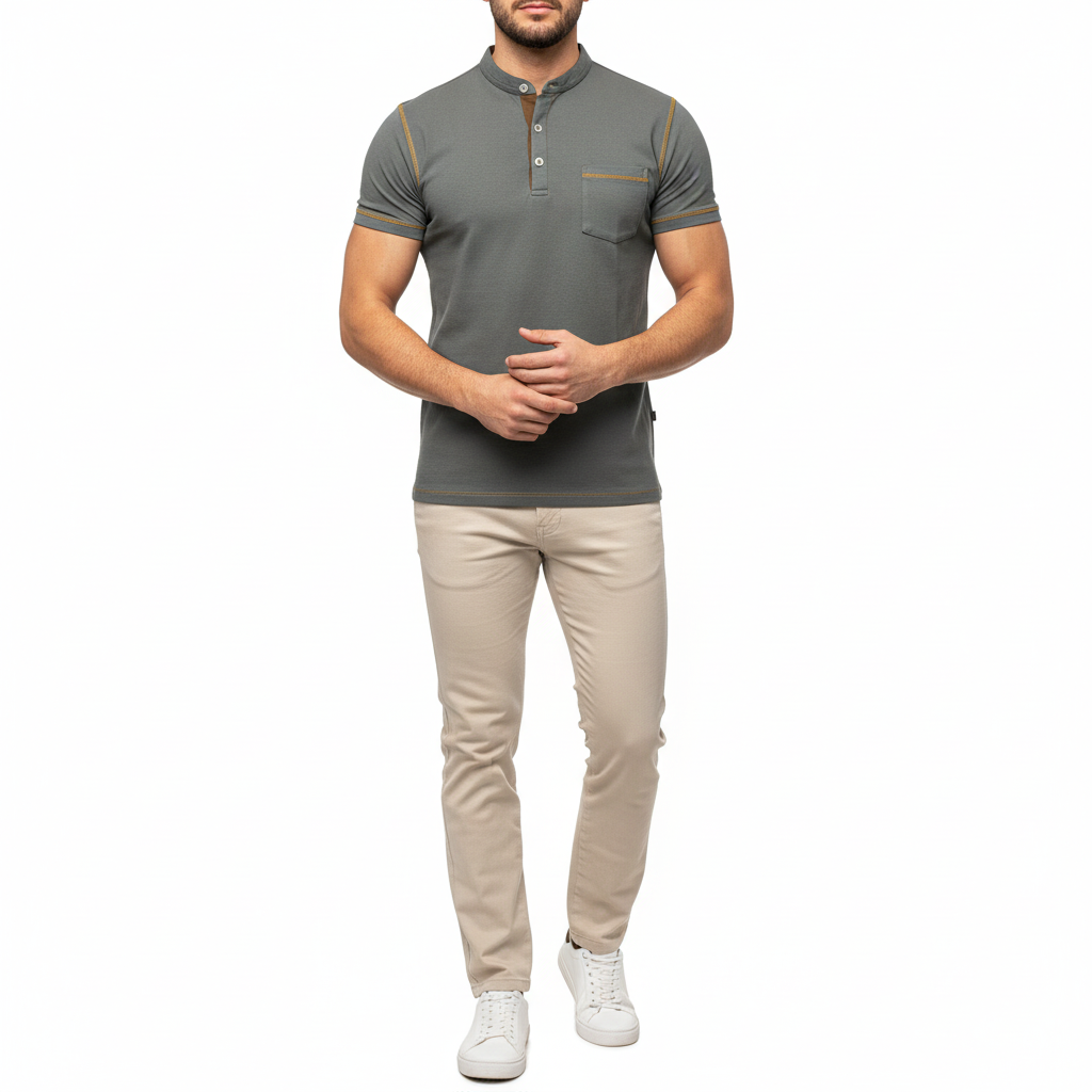 Corvane Men's Short Sleeve Henley Shirt | Casual
