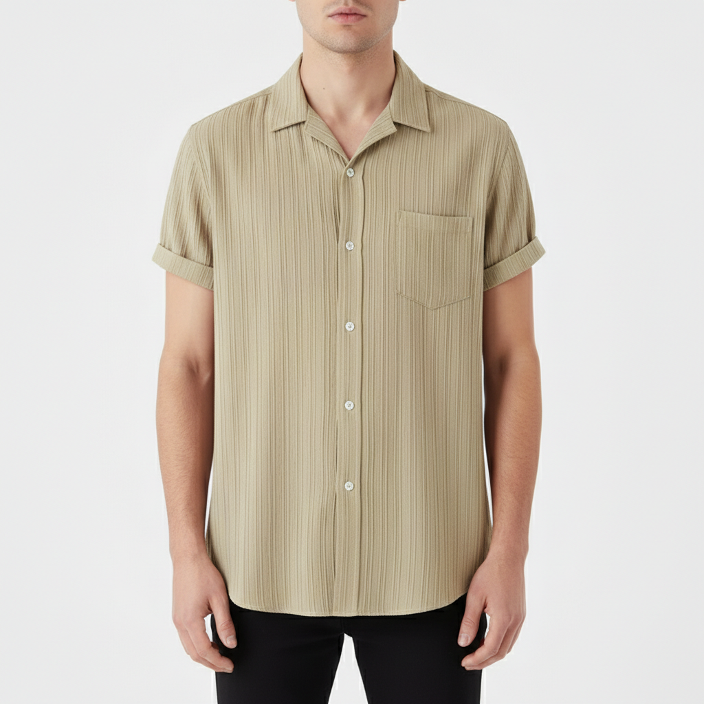 Aurex Men's Short Sleeve Button Down Polo | Lightweight