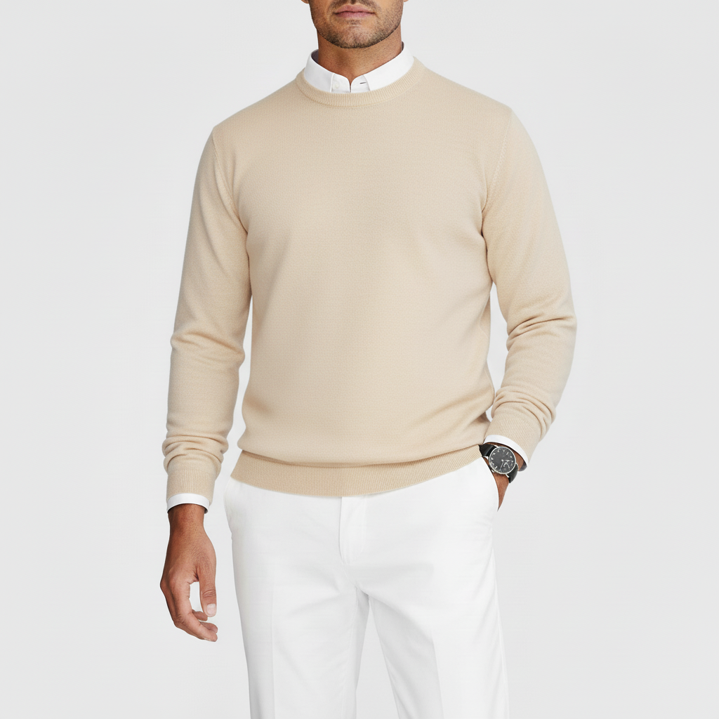 Noctaire Men’s Casual Crew Neck Sweater | Knit