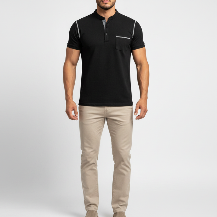 Corvane Men's Short Sleeve Henley Shirt | Casual