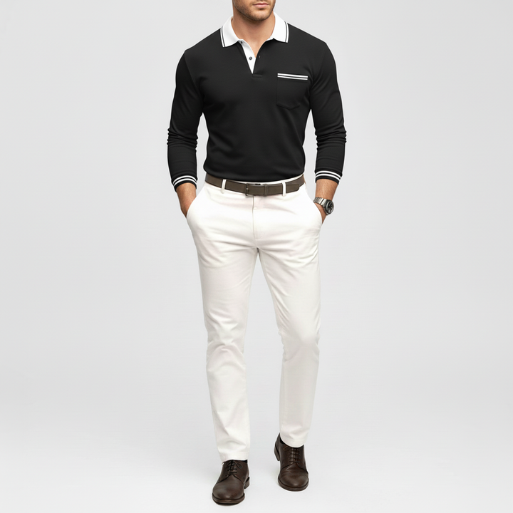 Montaire Men's Long Sleeve Polo | Refined