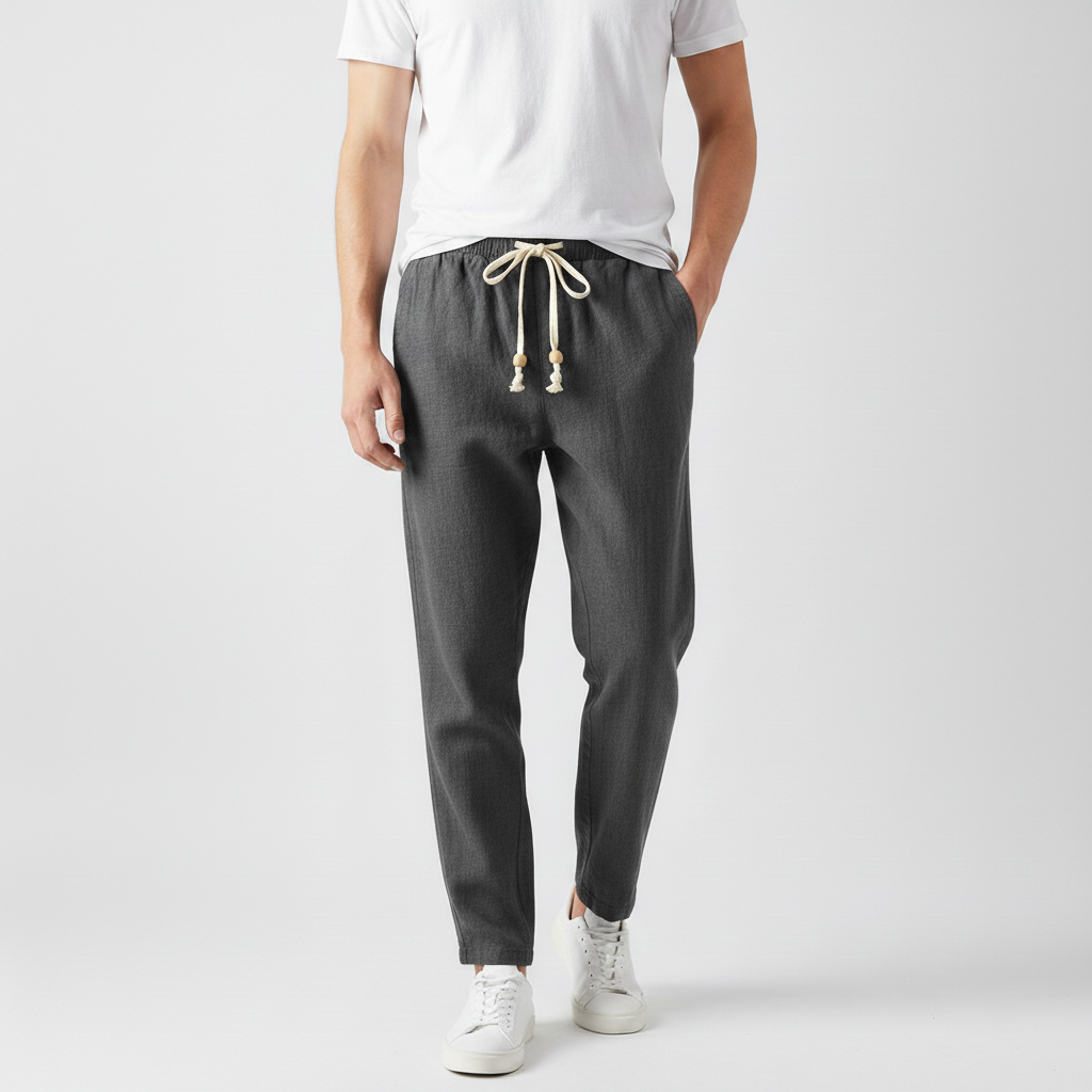 Astrell Men's Comfortable Linen Drawstring Pants | Breathable