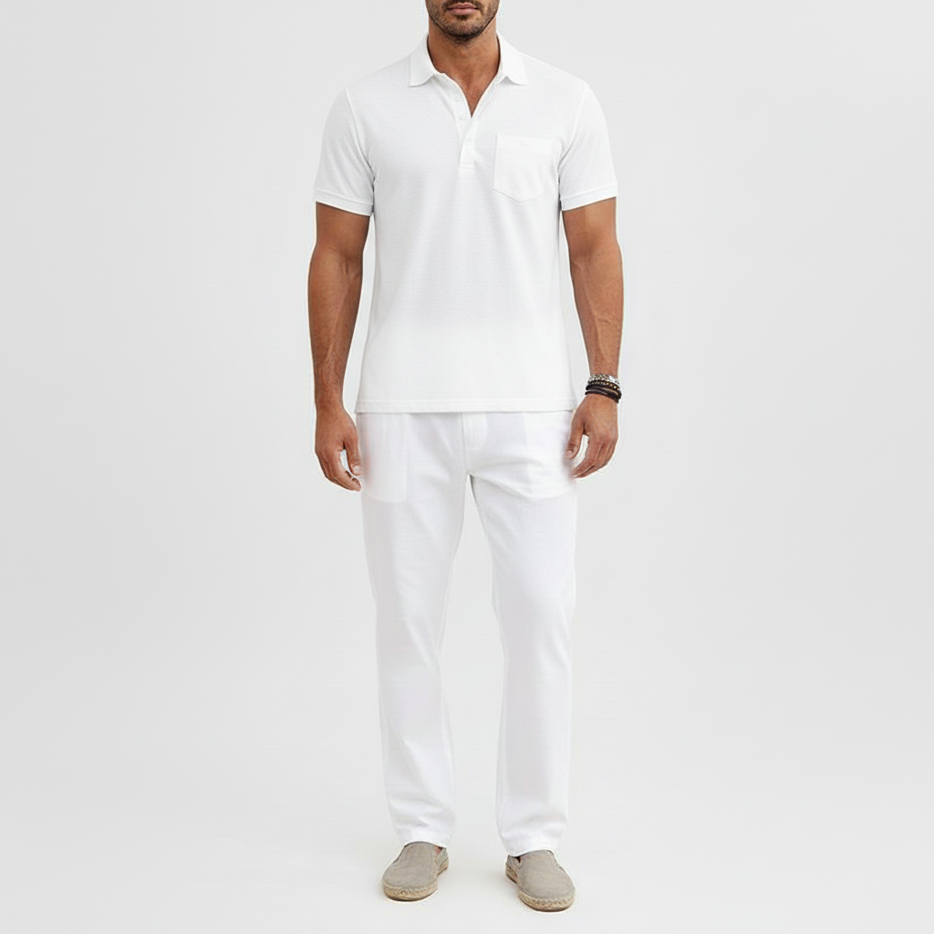 Lioren Men's Lightweight Breathable Polo Shirt | Casual