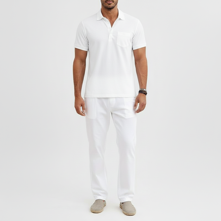 Lioren Men's Lightweight Breathable Polo Shirt | Casual