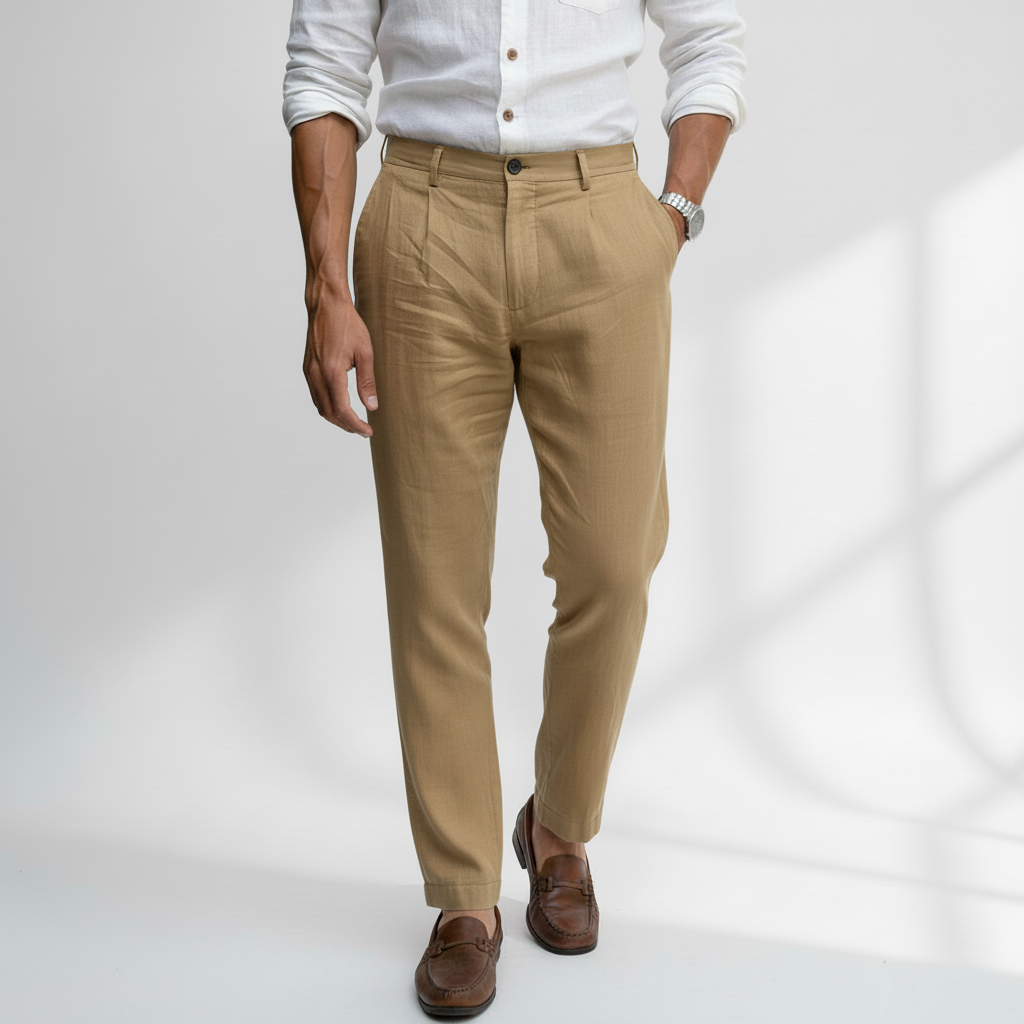 Valcreston Men's Linen Casual Dress Pants | Work